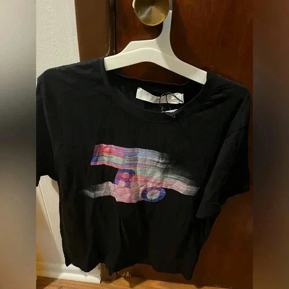 NWT IRO PARIS graphic logo-print Tee Shirt Black S - Picture 5 of 6